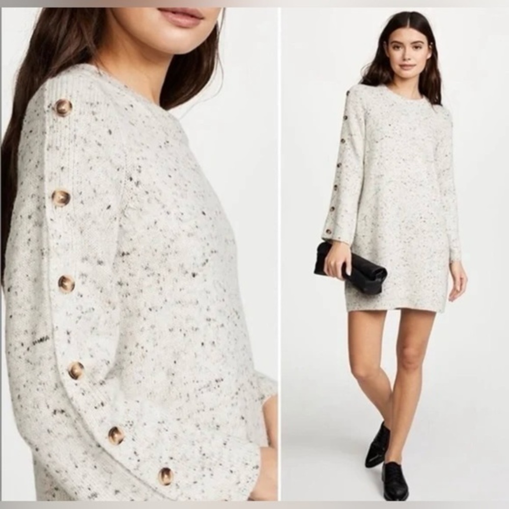 Madewell Donegal button sleeve sweater dress - size medium